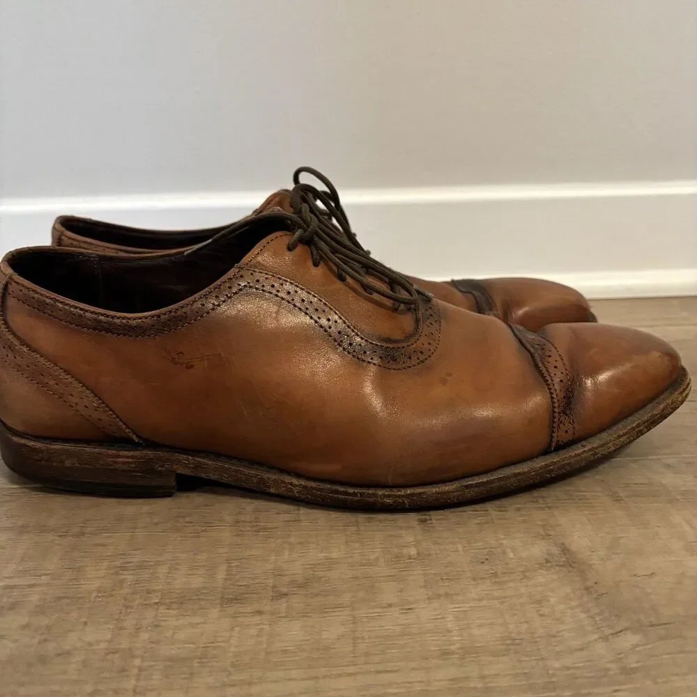 Allen Edmonds The Rutledge Independence Collection Sz 10 E Brown Leather Cap Toe